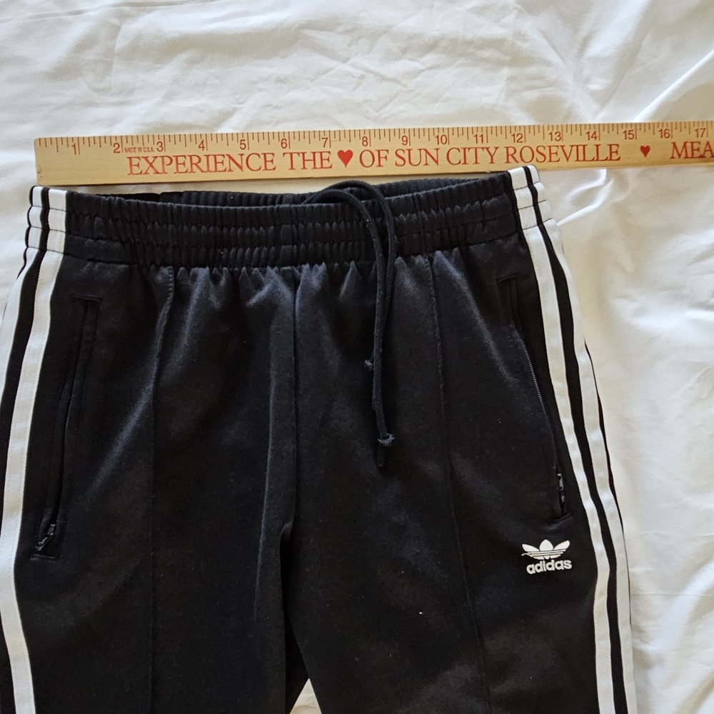 ❌️❌️SOLD❌️❌️Adidas Originals three stripe track jogger black pants women's XS - Picture 12 of 16